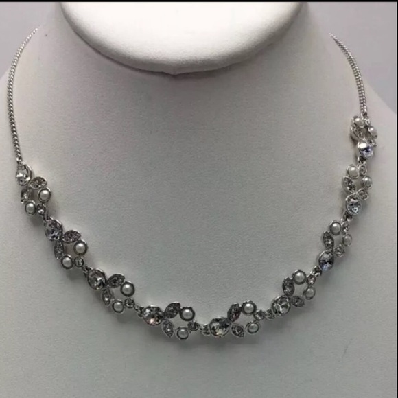 Givenchy Jewelry - Givenchy silver tone crystal necklace